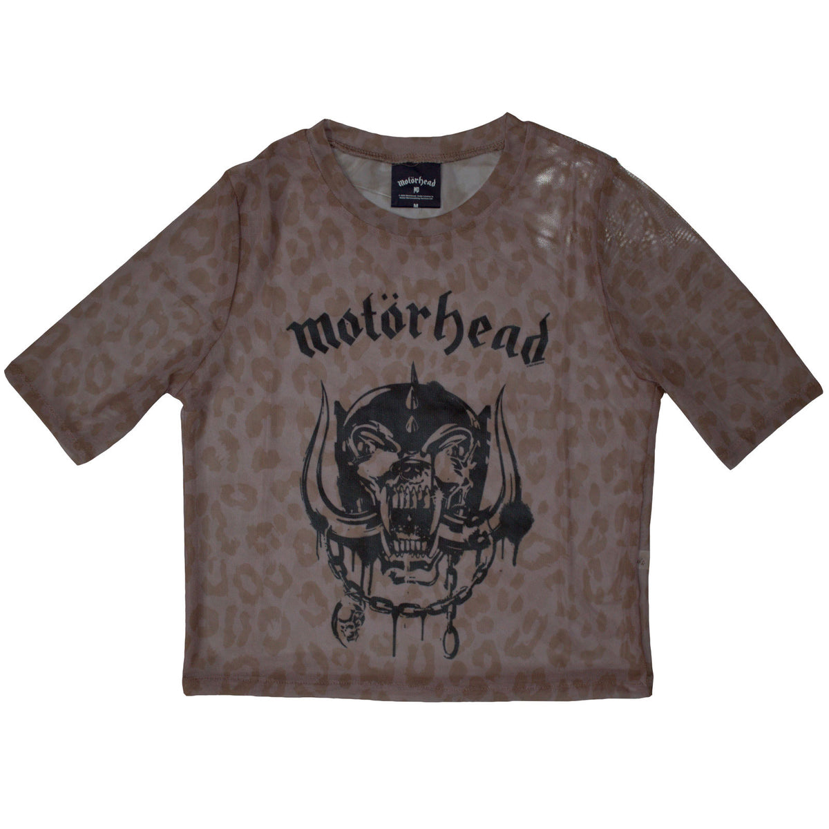 Motorhead Ladies Mesh Crop Top: Warpig (Pink)