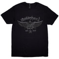 Motorhead Unisex T-Shirt: 50 Years Wings Badge (Black)