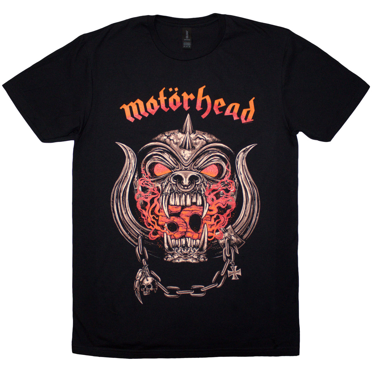 Motorhead Unisex T-Shirt: 50 Years Warpig Red Gradient (Black)