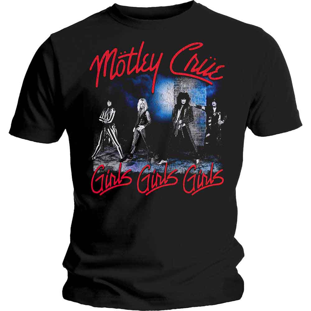 Motley Crue Unisex T-Shirt: Smokey Street (Black)