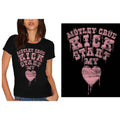 Motley Crue Ladies T-Shirt: Kick Start My Heart (Black)