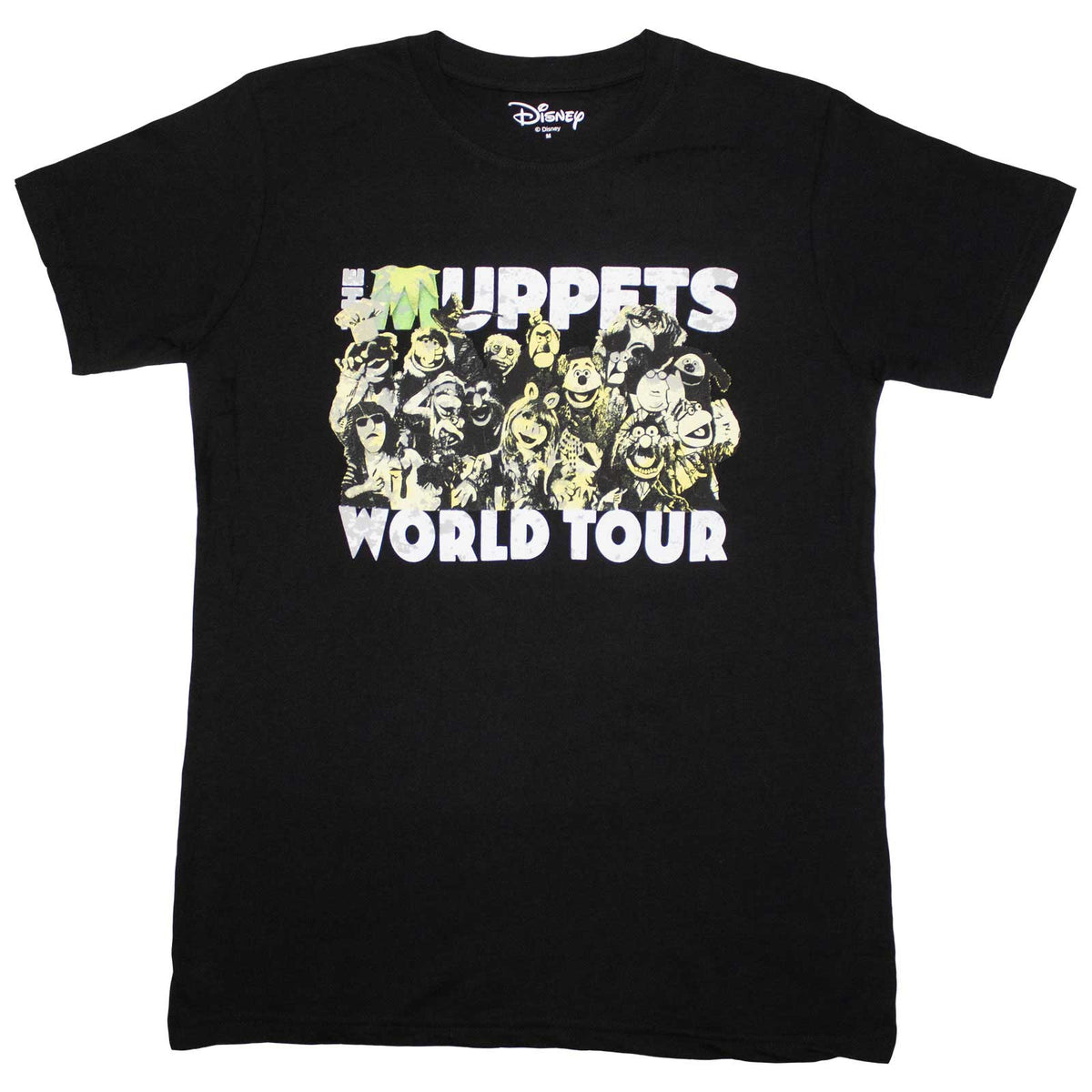Disney Unisex T-Shirt: The Muppets World Tour (Black)