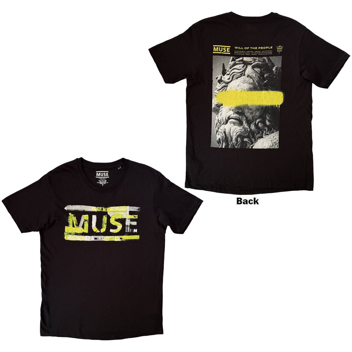 Muse Unisex T-Shirt: Will Of The People (Black) (Back Print)