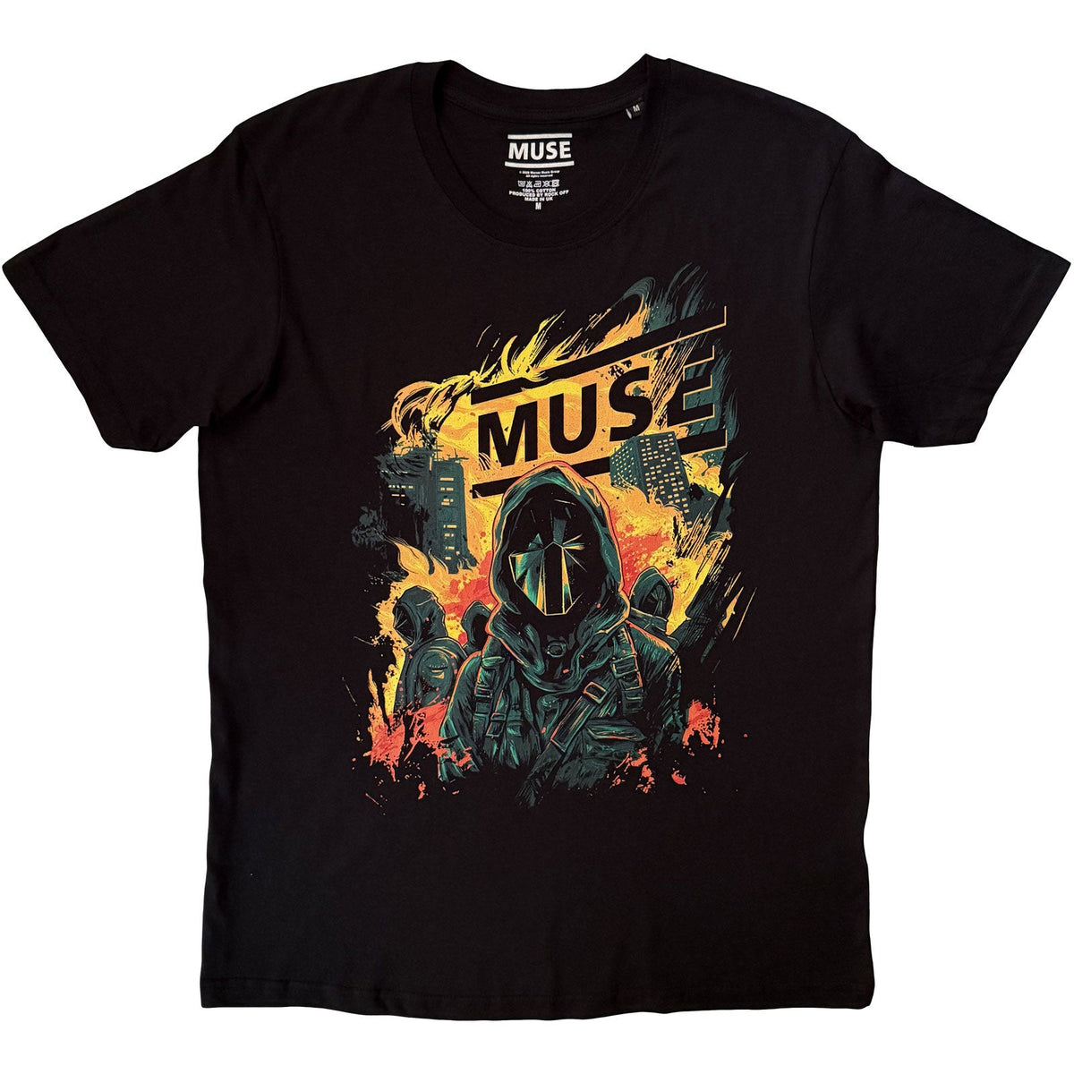 Muse Unisex T-Shirt: Burning (Black)