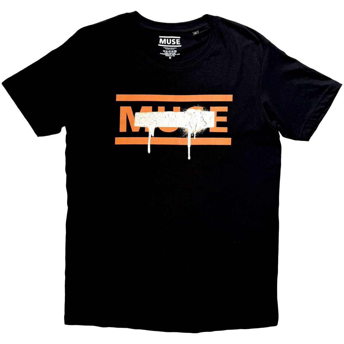 Muse Unisex T-Shirt: Grafitti Tracklist (Black) (Back Print)