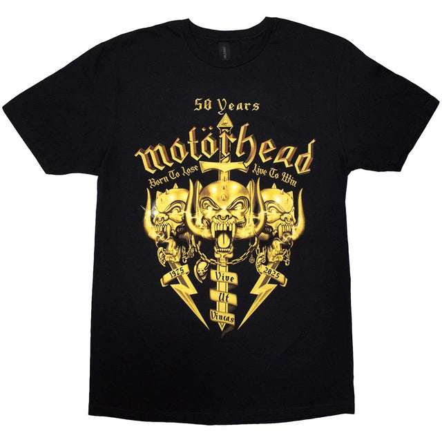 Motorhead: 50 Years Swords & Warpig Unisex T-Shirt (Black)