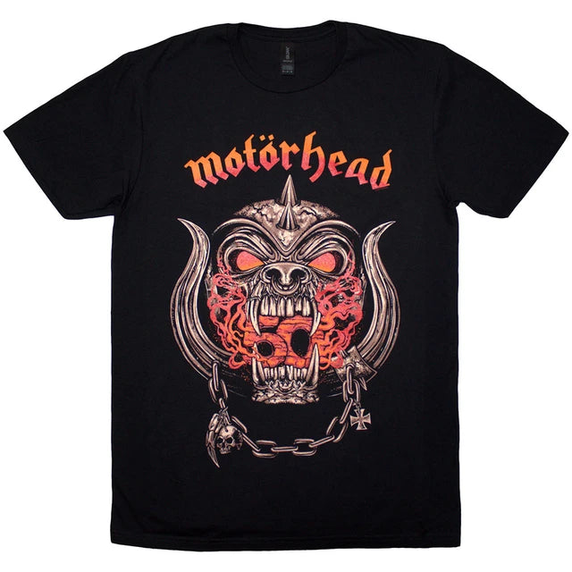 Motorhead: 50 Years Warpig Red Gradient Unisex T-Shirt (Black)