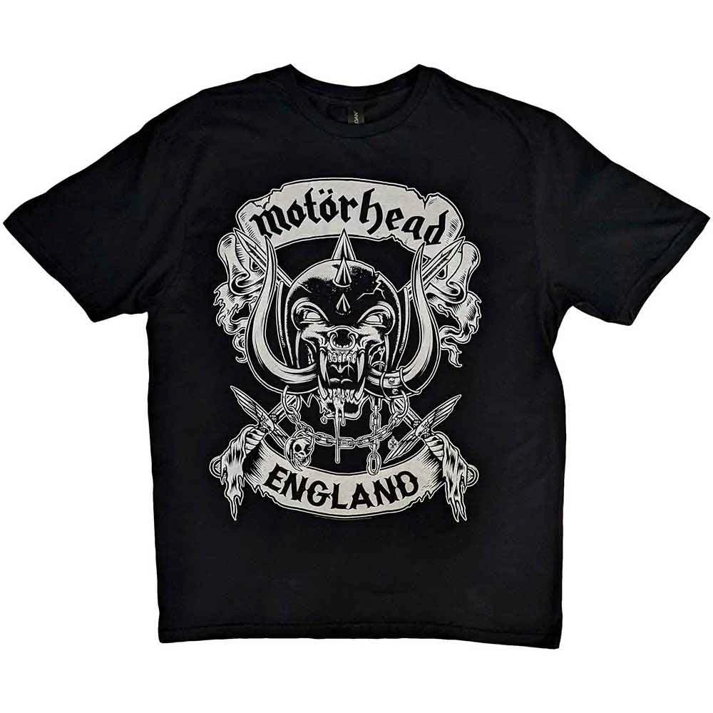 Motorhead: Crossed Swords England Crest Unisex T-Shirt (Black)