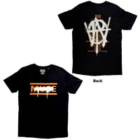 Muse: Grafitti Tracklist Unisex T-Shirt (Black) (Back Print)