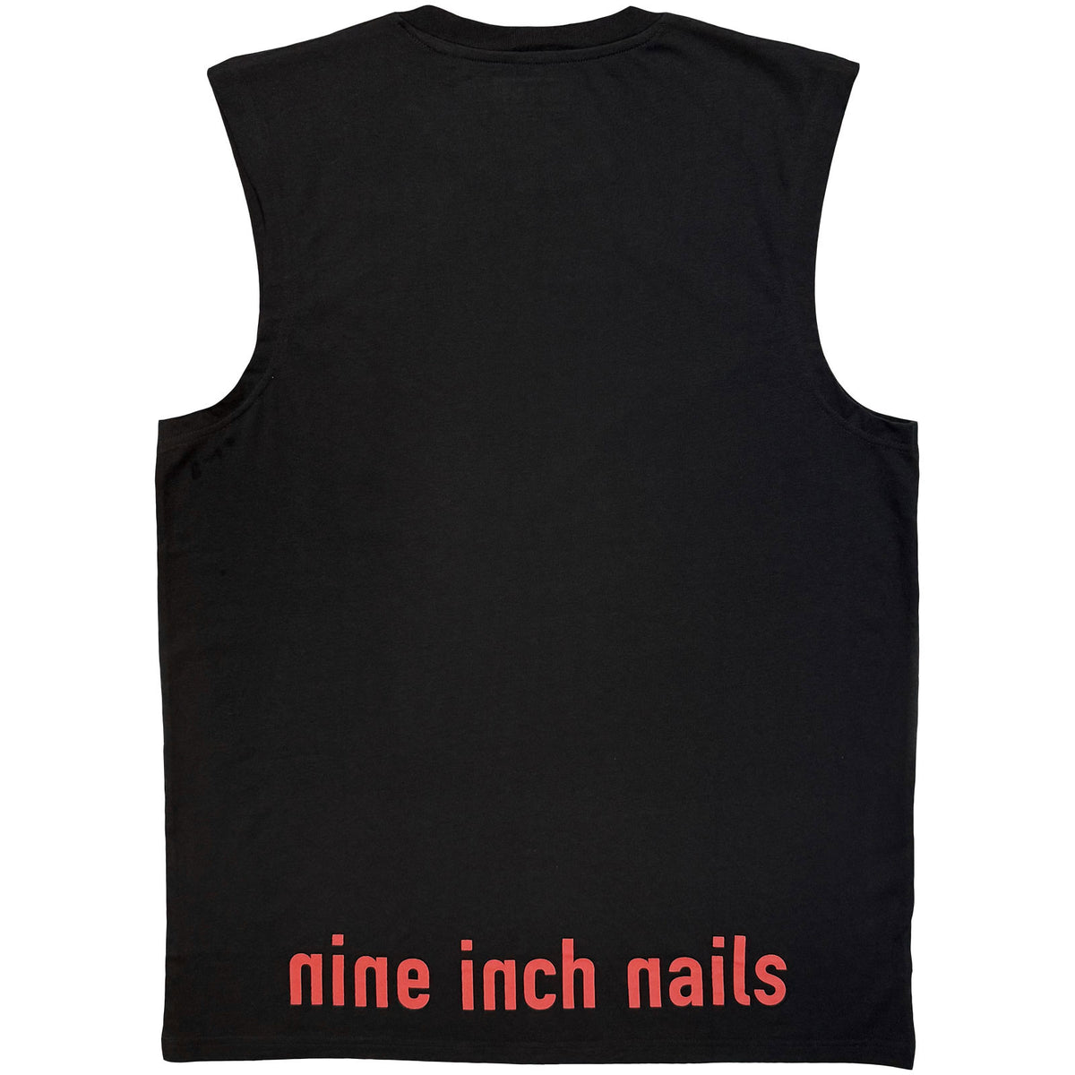 Nine Inch Nails Unisex Vest T-Shirt: Red Logos (Black) (Back Print)