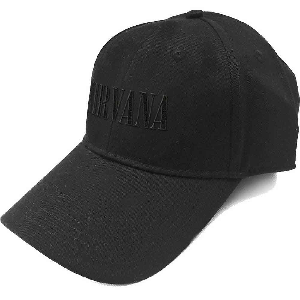 Nirvana Unisex Baseball Cap: Text Logo (Black)