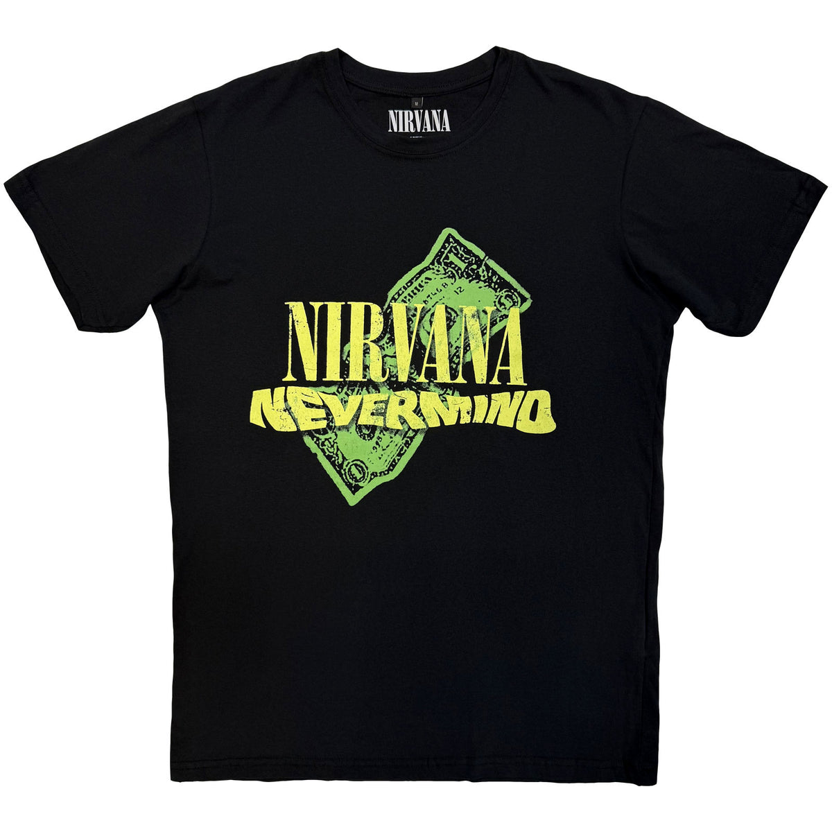 Nirvana Unisex Premium Carbon T-Shirt: Nevermind Dollar (Black)