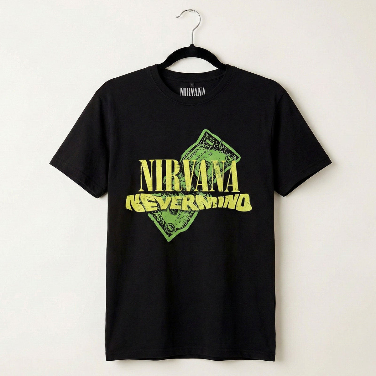 Nirvana: Nevermind Dollar Unisex Premium Carbon T-Shirt (Black)
