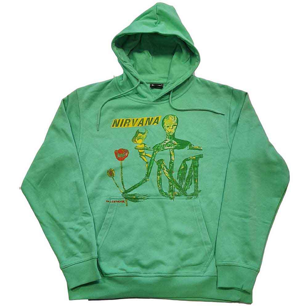 Nirvana Unisex Pullover Hoodie: Incesticide (Green)