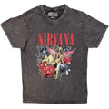 Nirvana Unisex Stone Wash T-Shirt: In Utero Vintage Collage (Charcoal Grey)