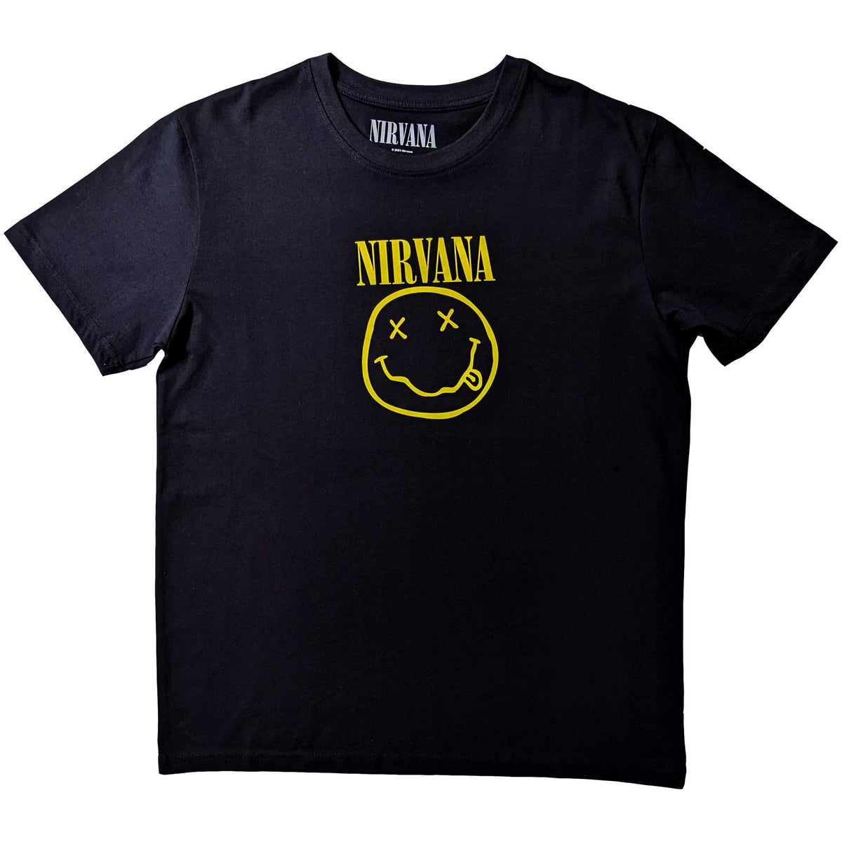Nirvana Unisex T-Shirt: Flower Sniffin (Black) (Back Print)