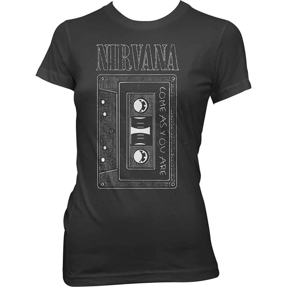 Nirvana Ladies T-Shirt: As You Are Tape (Black)