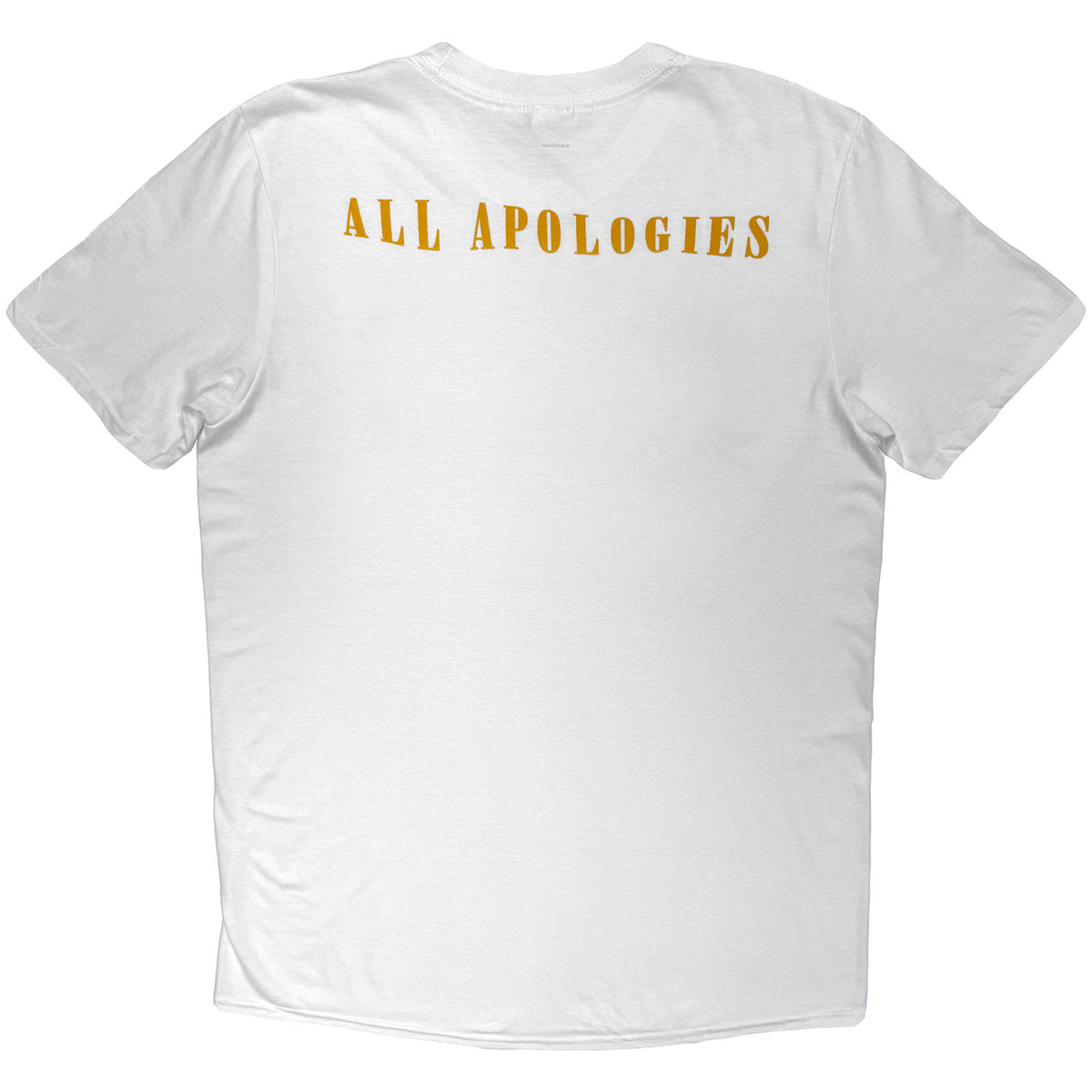 Nirvana Unisex T-Shirt: All Apologies (White) (Back Print)