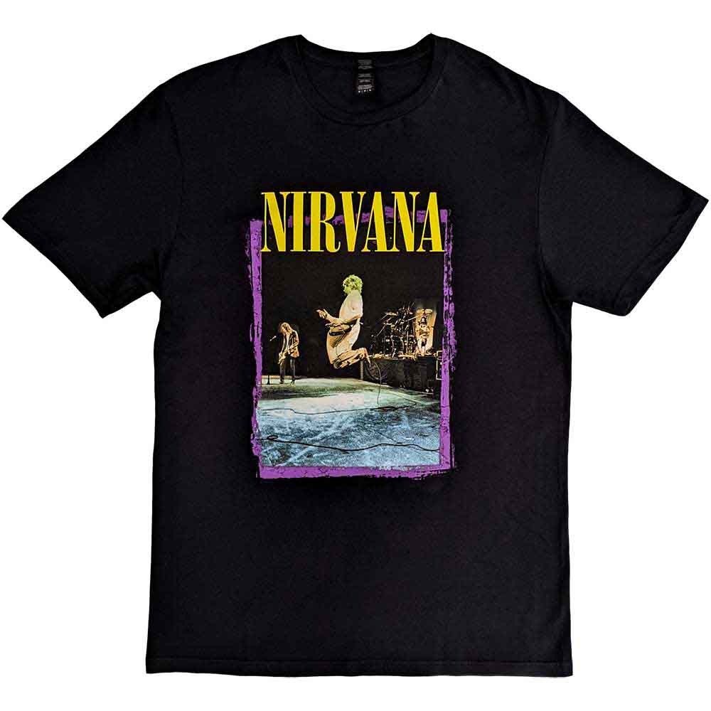 Nirvana Unisex T-Shirt: Stage Jump (Black)