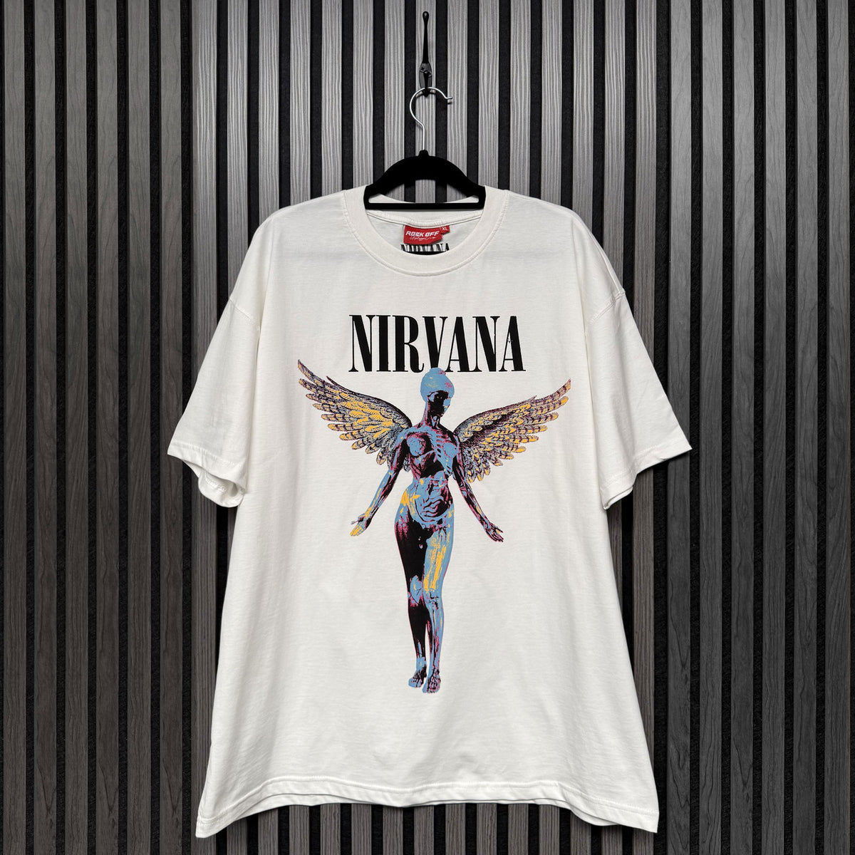 Nirvana Ladies Unplugged T-Shirt: In Utero Angel (Natural)