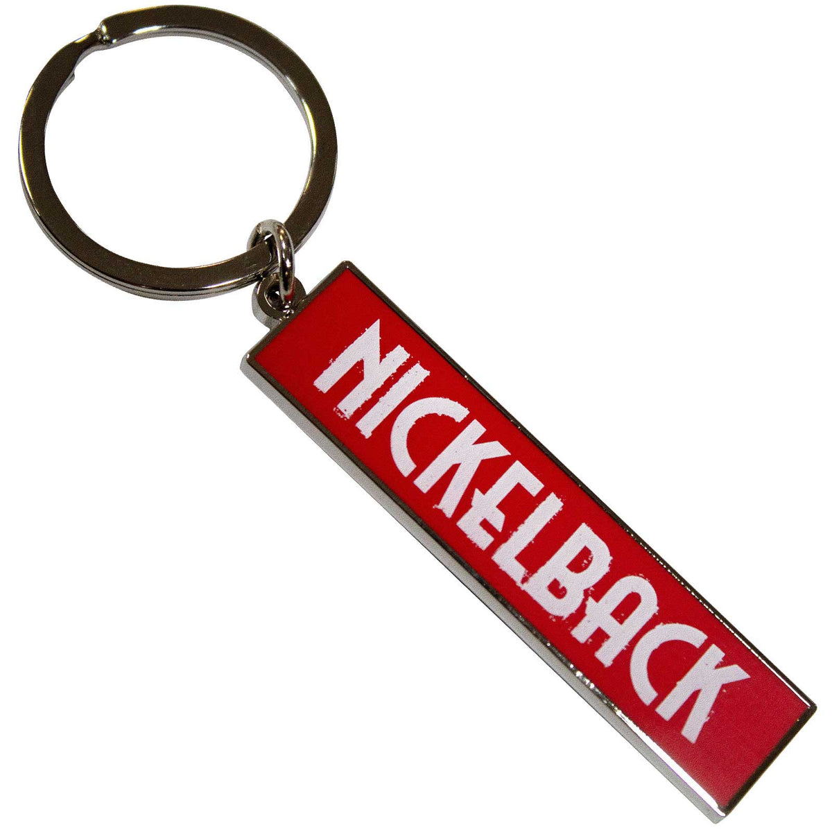 Nickelback Keychain: White Logo Red