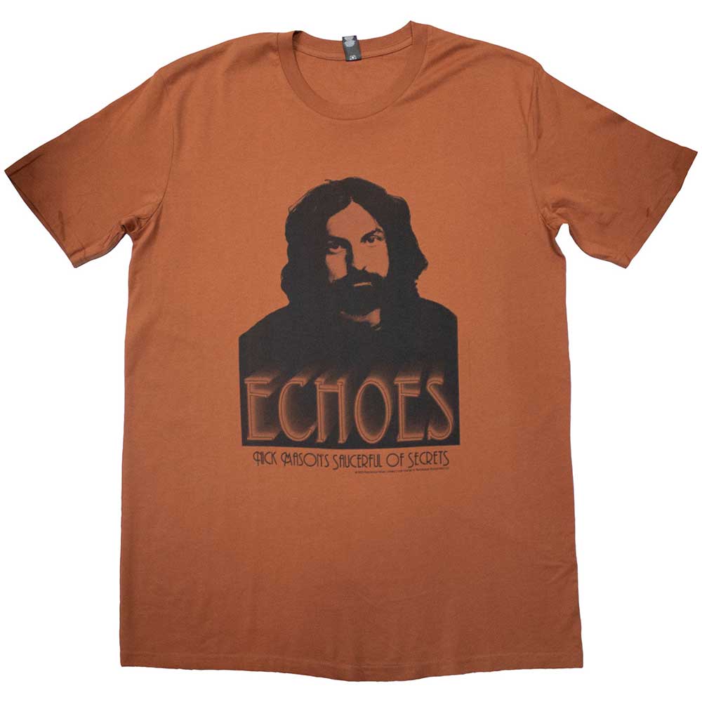 Nick Mason's Saucerful of Secrets Unisex T-Shirt: Meddle Photo (Brown) (Ex-Tour)