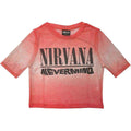 Nirvana: Nevermind Wavy Logo Ladies Crop Top (Pink) (Mesh)