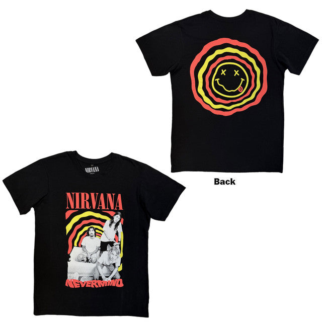 Nirvana: Nevermind Bath Tub Unisex Premium Carbon T-Shirt (Black) (Back Print)