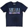 Nirvana: Nevermind Unisex T-Shirt (Navy Blue) (Back Print)