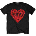 Nirvana Unisex T-Shirt: Poppy Heart (Black)