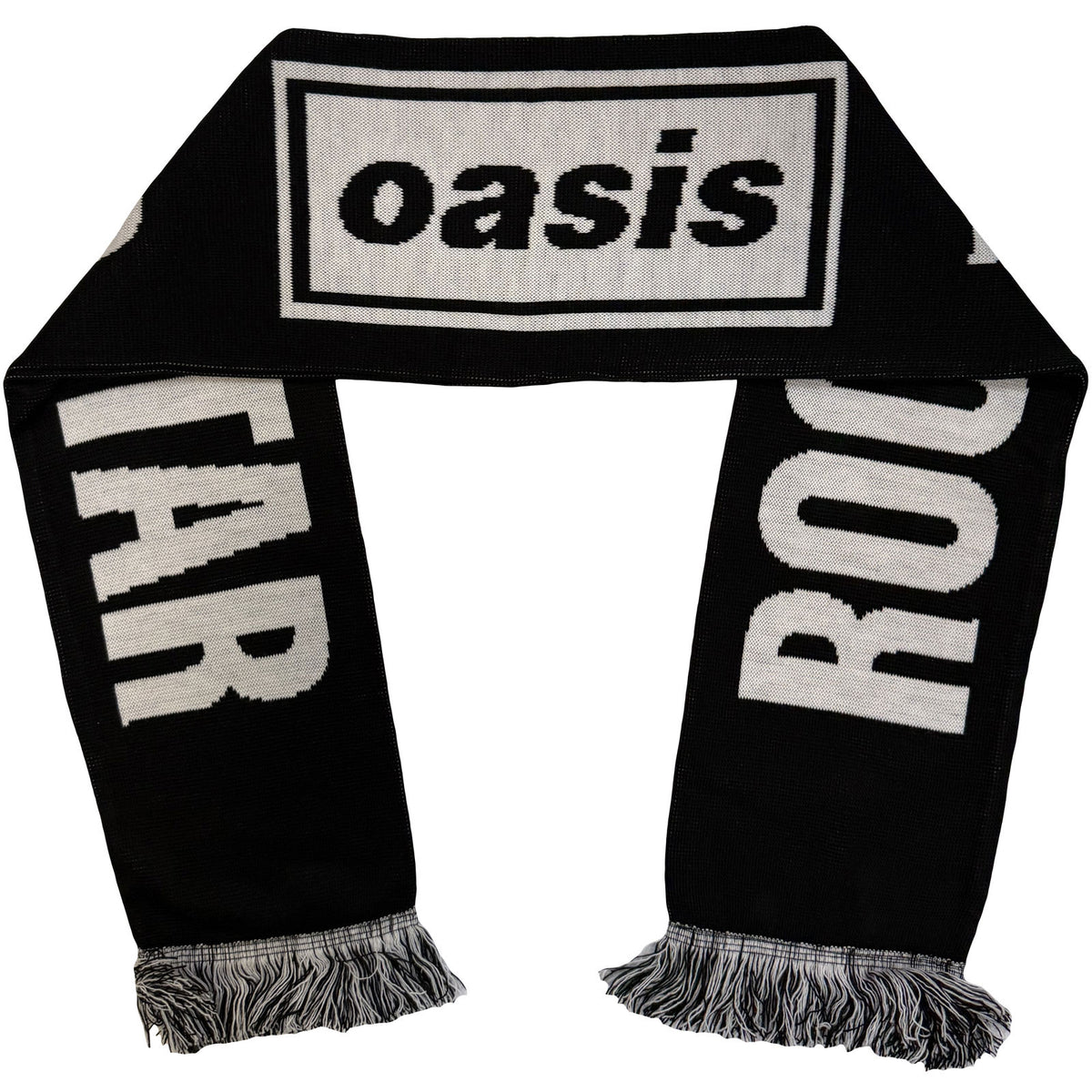 Oasis Unisex Scarf: Live '25 Football (Black & White)