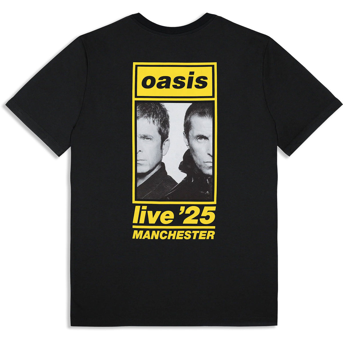 Oasis Unisex T-Shirt: Manchester 19 July Event (Black) (Back Print & Ex-Tour)