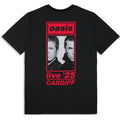 Oasis Unisex T-Shirt: Cardiff 4th July Event (Black) (Back Print & Ex-Tour)