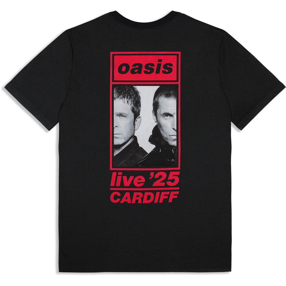 Oasis Unisex T-Shirt: Cardiff 4th July Event (Black) (Back Print & Ex-Tour)