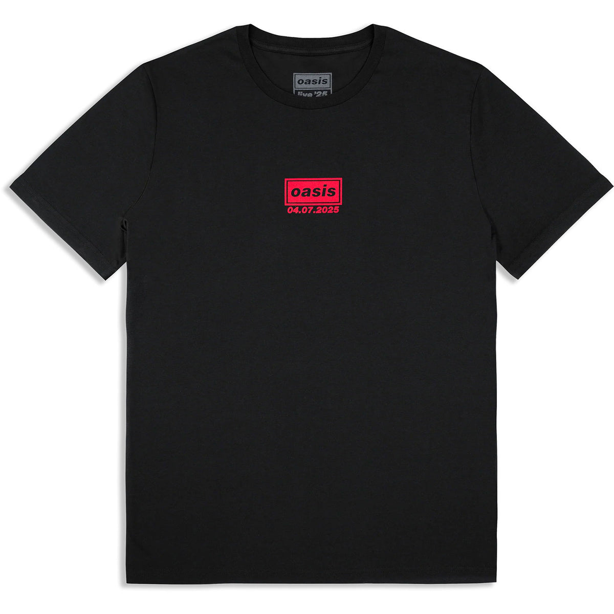 Oasis Unisex T-Shirt: Cardiff 4th July Event (Black) (Back Print & Ex-Tour)