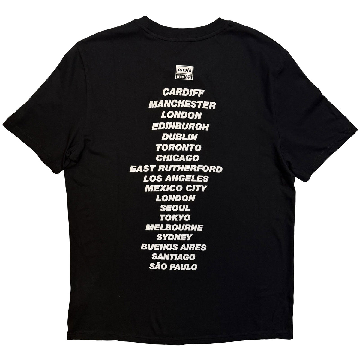Oasis Unisex T-Shirt: Paper Cut Out Tour (Black) (Back Print & Ex-Tour)