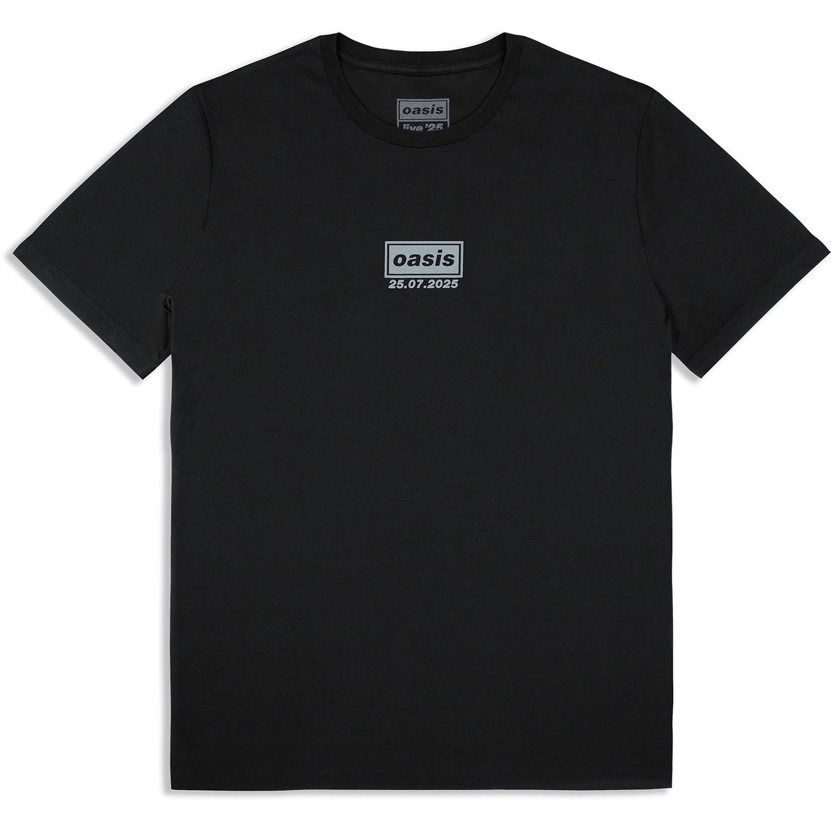 Oasis Unisex T-Shirt: London 25 July Event (Black) (Back Print & Ex-Tour)