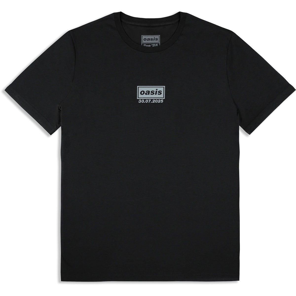 Oasis Unisex T-Shirt: London 30 July Event (Black) (Back Print & Ex-Tour)