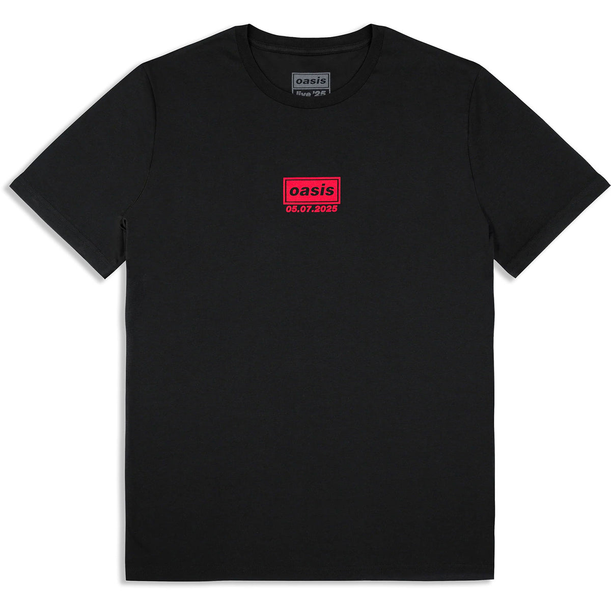 Oasis Unisex T-Shirt: Cardiff 5 July Event (Black) (Back Print & Ex-Tour)
