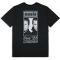 Oasis Unisex T-Shirt: London 2 Aug Event (Black) (Back Print & Ex-Tour)