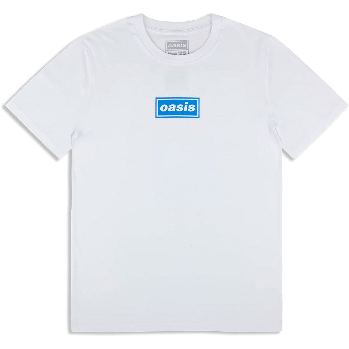 Oasis Unisex T-Shirt: What's The Story CD Star (White) (Back Print & Ex-Tour)