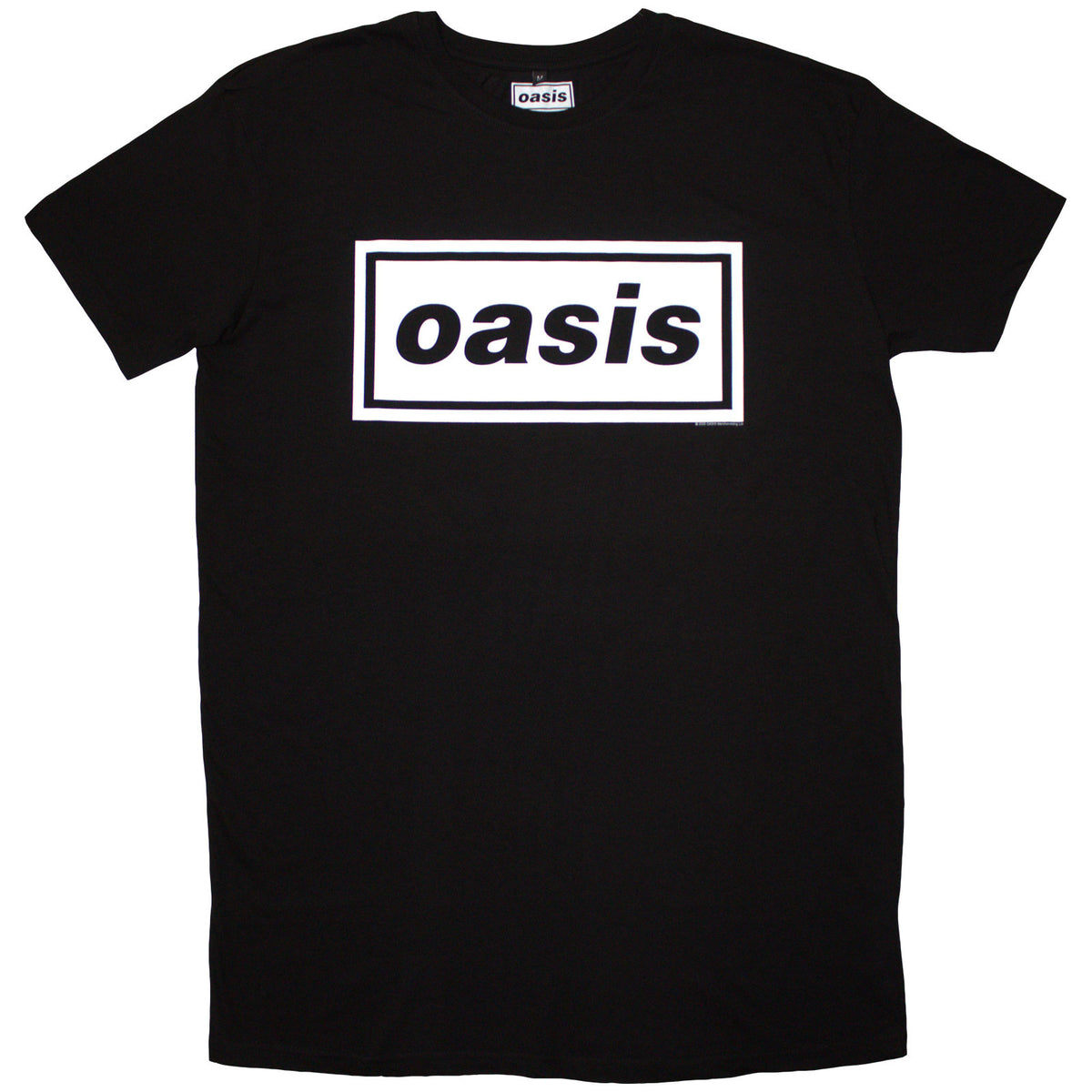 Oasis Ladies T-Shirt Dress: Decca Logo (Black)