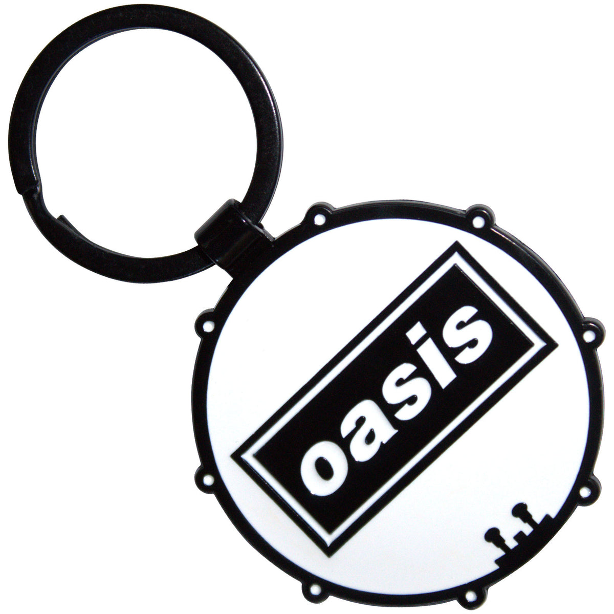 Oasis Keychain: Decca Logo Drum (Double Sided)