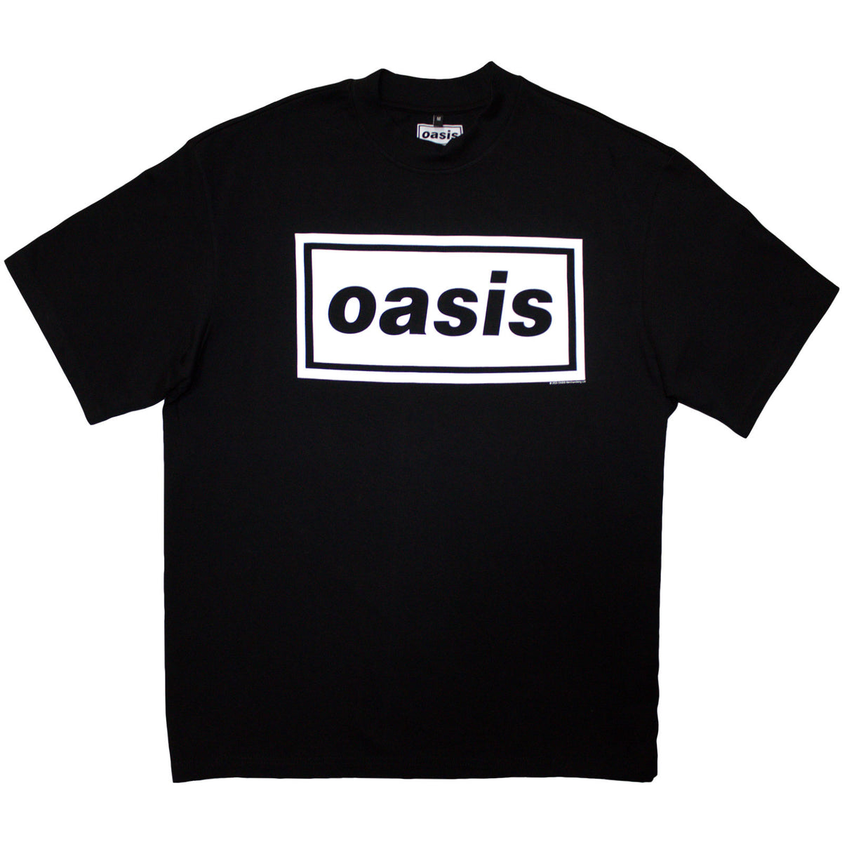Oasis Unisex Oversized Boxy T-Shirt: Decca Logo (Black)