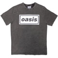 Oasis Unisex Stone Wash T-Shirt: Decca Logo (Charcoal Grey)