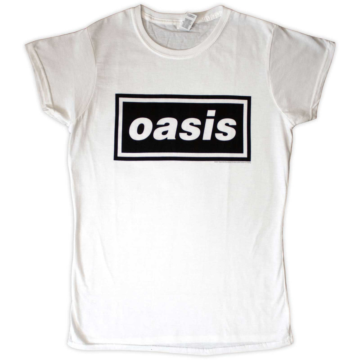Oasis Ladies T-Shirt: Decca Logo (White)