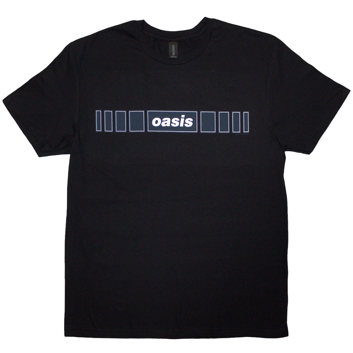 Oasis Unisex T-Shirt: Horizontal Bars Logo (Black)