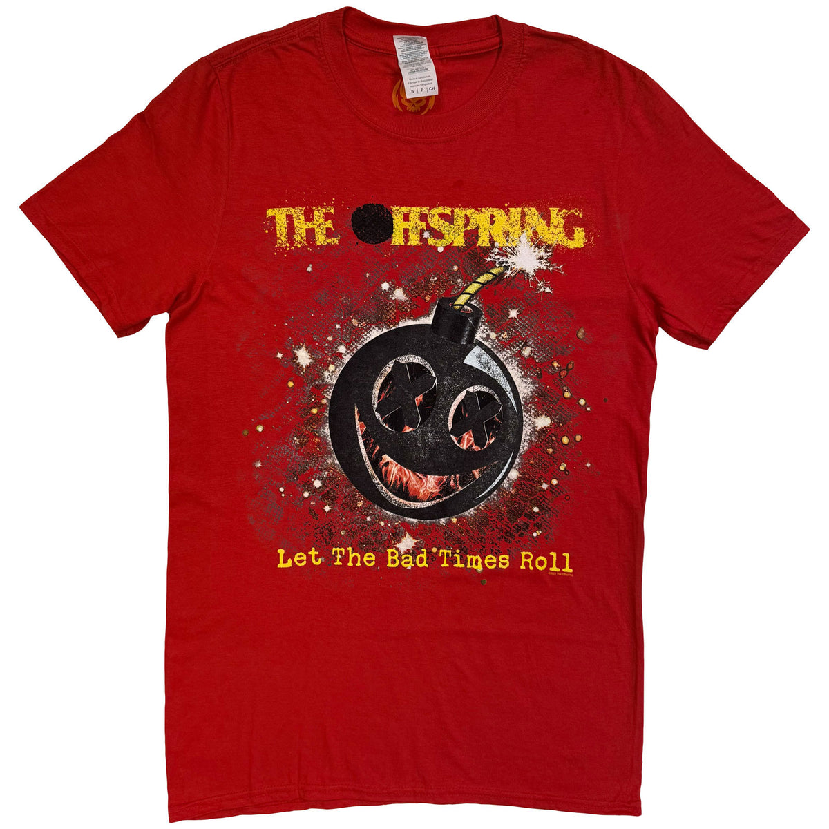 The Offspring Unisex T-Shirt: Hot Sauce (Bad Times) (Red) (LOS)