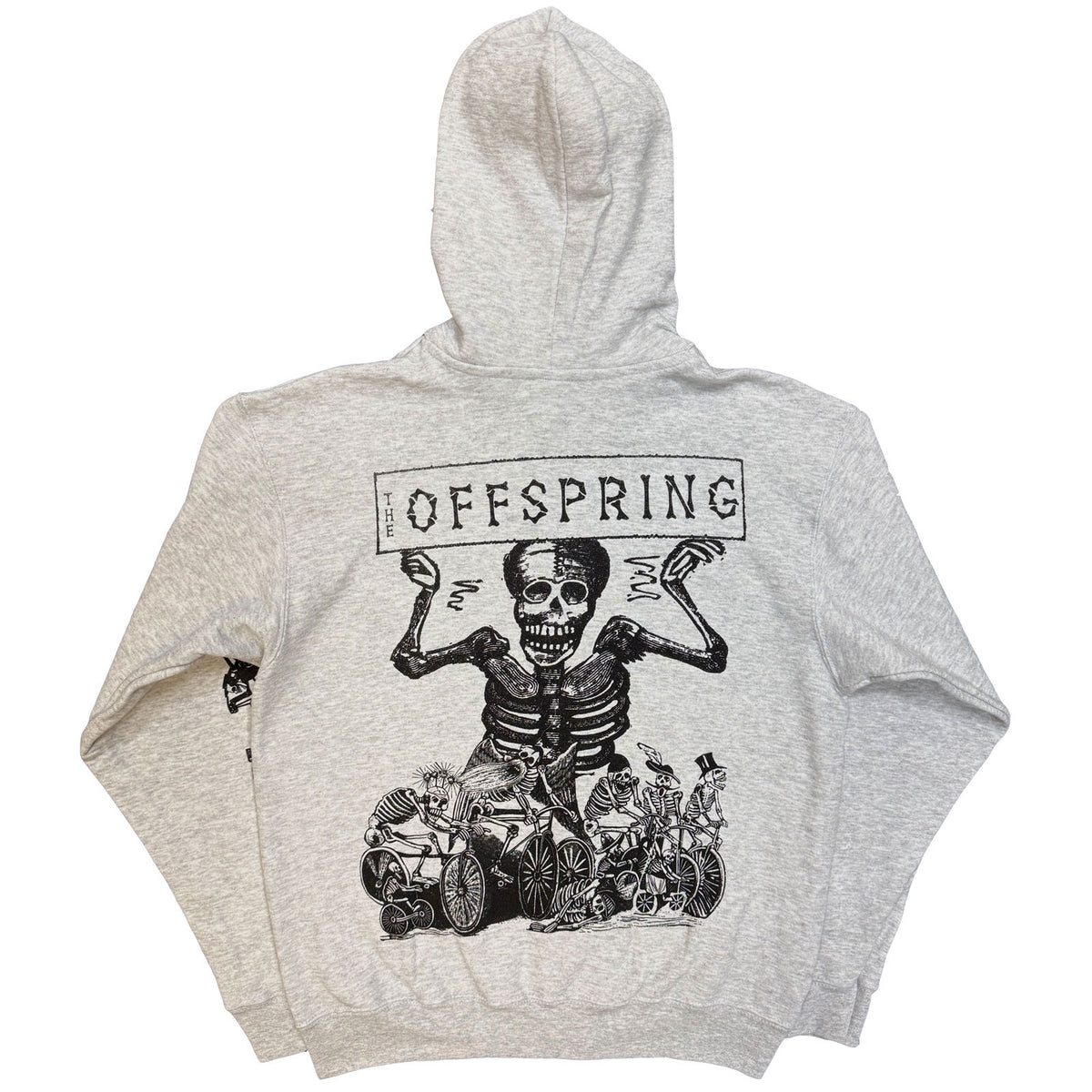 The Offspring Unisex Zipped Hoodie: Skeletons (Black) (Back Print) (LOS)