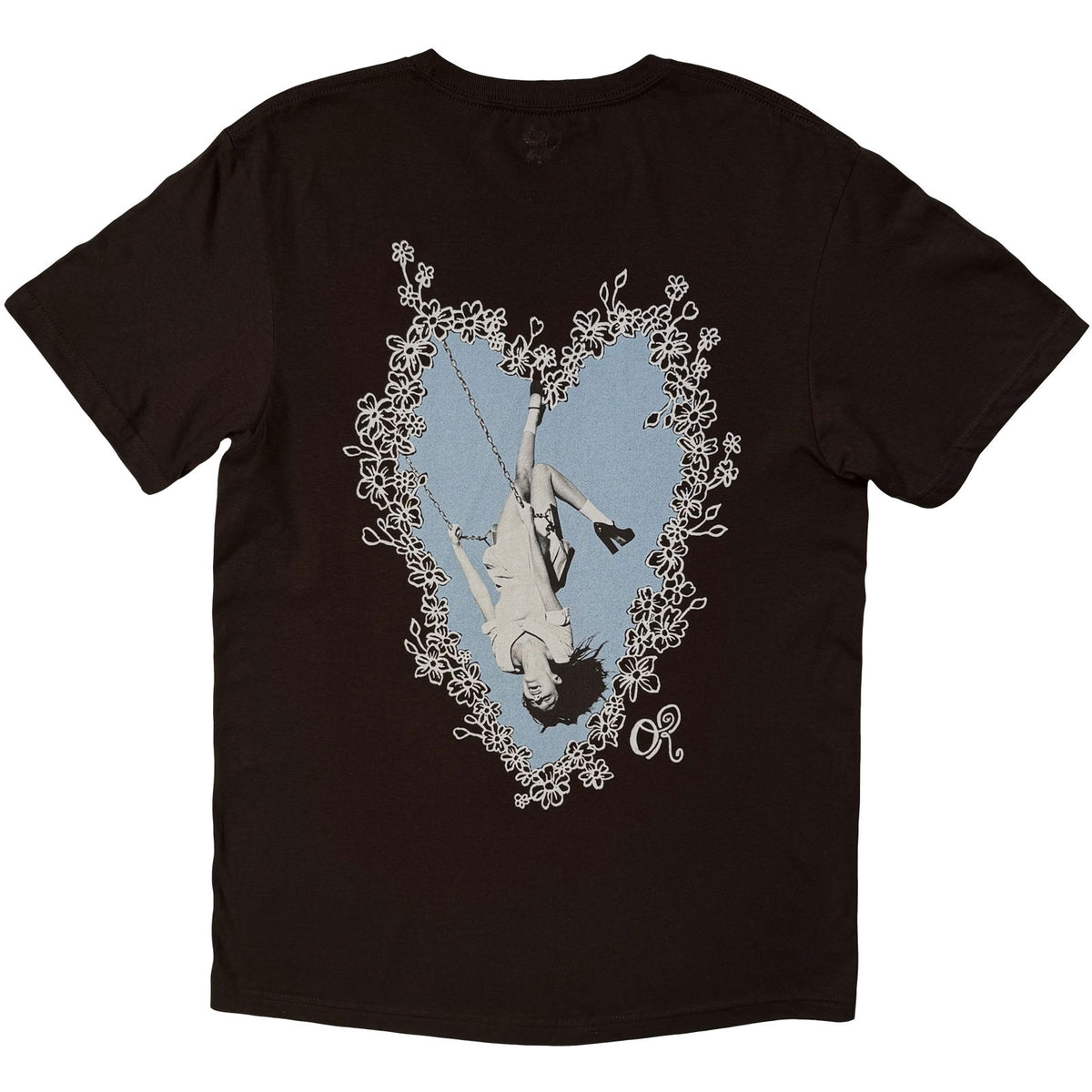 Olivia Rodrigo Unisex T-Shirt: Blue Daisy Heart (Brown) (Back Print)